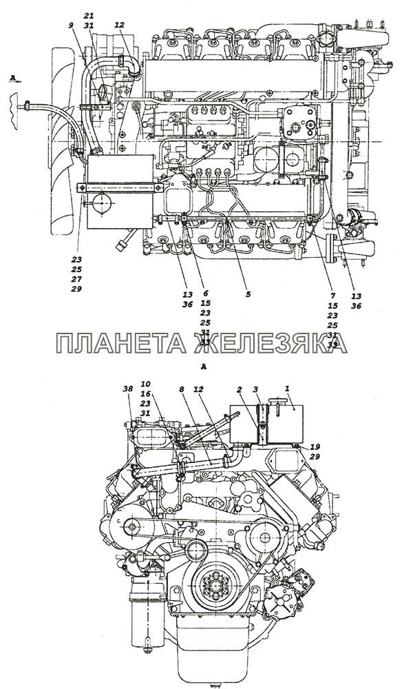 6520-1311005-76 Установка расширительного бачка КамАЗ-6522 (Euro-2, 3)